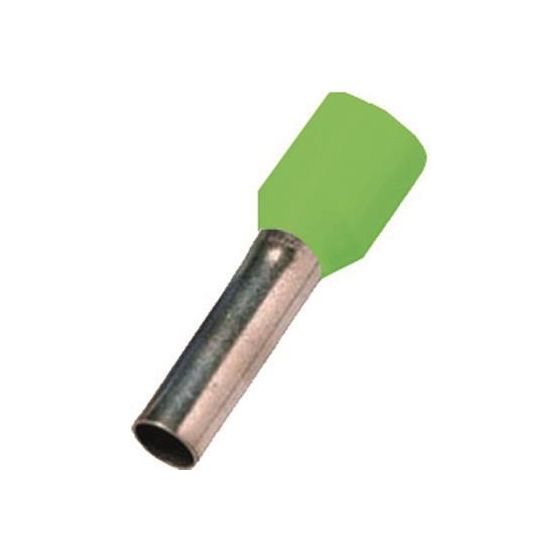 Intercable Aderendhülse DIN 46228 T4, 0,34mm2, 6mm, Kupfer, Grün, ICIAE0346HGRÜ