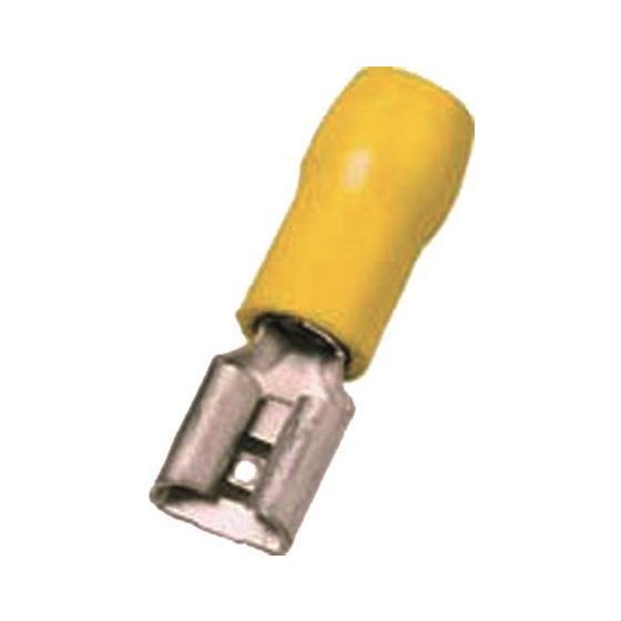 Intercable Flachsteckhülse ICIQ0528FH, 0,1-0,5mm2 2,8x0,8mm, Messing, Gelb