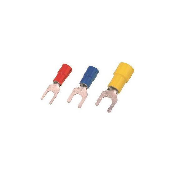 Intercable Gabelkabelschuh ICIQ15G, 0,5-1mm2, M5, Kupfer, Rot