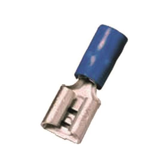 Intercable Flachsteckhülse ICIQ248FH, 1,5-2,5mm2 4,8x0,8mm, Messing, Blau