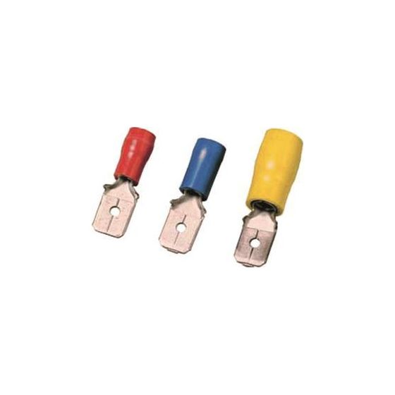 Intercable Flachstecker ICIQ168FS, 0,5-1mm2 6,3x0,8mm, Messing, Rot