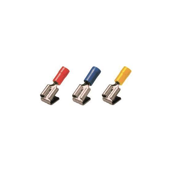 Intercable Steckverteiler ICIQ1FHA, 0,5-1mm2, 6,3x0,8mm, Messing, Rot