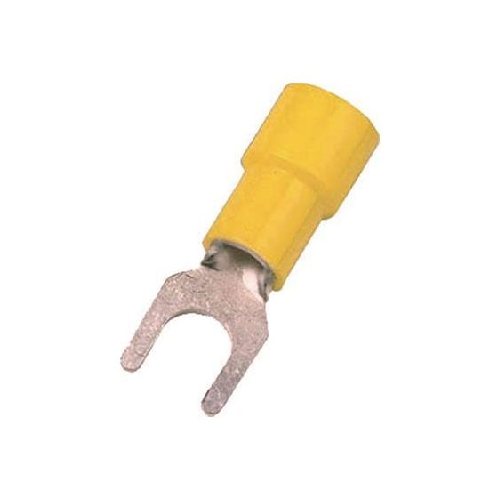 Intercable Quetschkabelschuh ICIQ68G Gabelform, 4-6mm2, Kupfer, Gelb