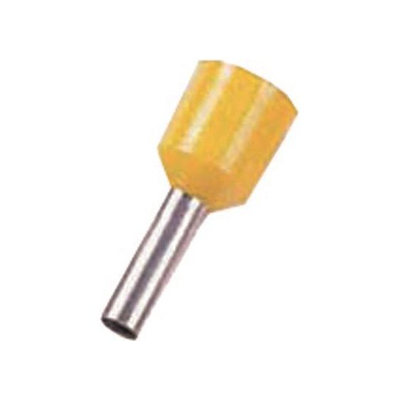 Intercable Aderendhülse, 6mm2 12mm, Kupfer, Gelb