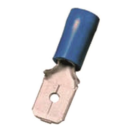Intercable Flachstecker ICIQ268FS, 1,5-2,5mm2 6,3x0,8mm, Messing, Blau