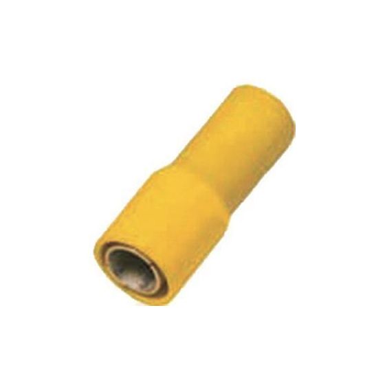 Intercable Rundsteckhülse ICIQ6RSH, 4-6mm2, 5mm, Messing, Gelb