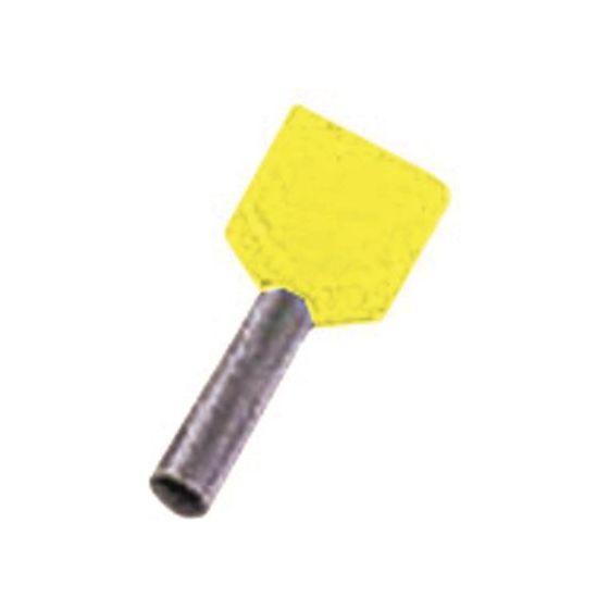 Intercable Zwillings-Aderendhülse ICIAE614Z, 2x6mm2 14mm, Kupfer, Gelb