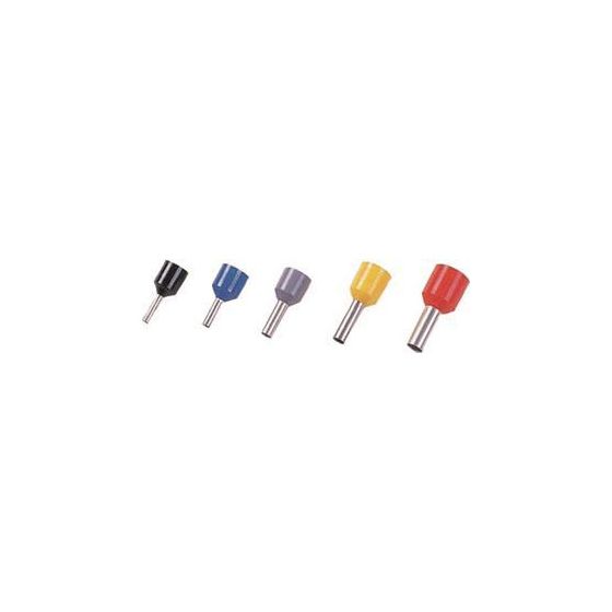 Intercable Aderendhülse ICIAE158K, 1,5mm2 8mm, Kupfer, schwarz