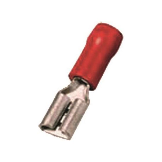 Intercable Flachsteckhülse ICIQ148FH, 0,5-1mm2 4,8x0,8mm, Messing, Rot