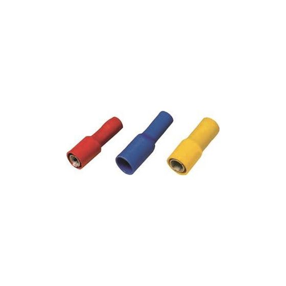 Intercable Rundsteckhülse ICIQ1RSH, 0,5-1mm2, 4mm, Messing, Rot