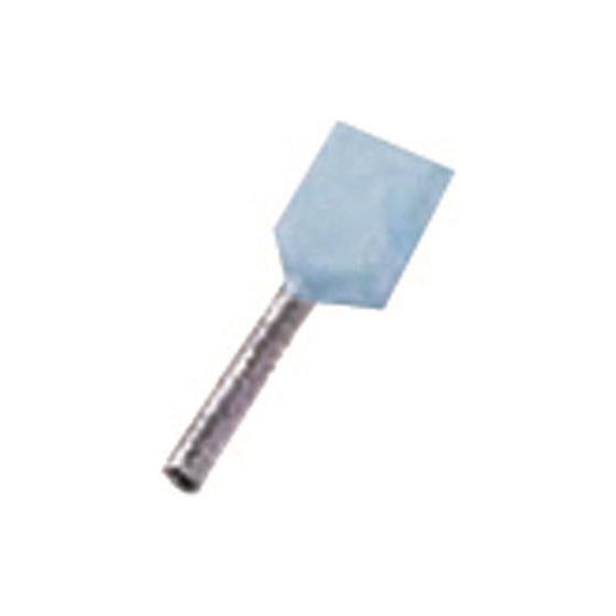 Intercable Zwillings-Aderendhülse ICIAE0258Z, 2x0,25mm2 8mm, Kupfer, Hellblau