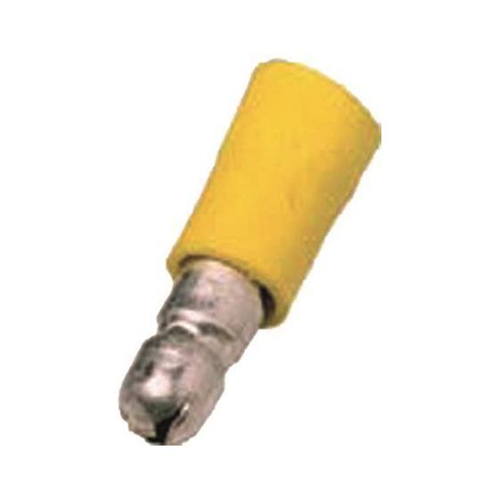 Intercable Rundstecker ICIQ6RST, 4-6mm2, 5mm, Messing, Gelb