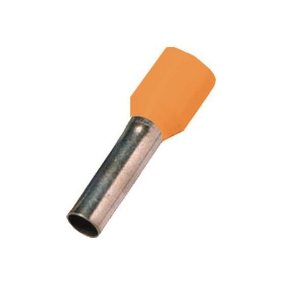Intercable Aderendhülse DIN 46228 T4, 4mm2, 12mm, Kupfer, Orange, ICIAE412OR