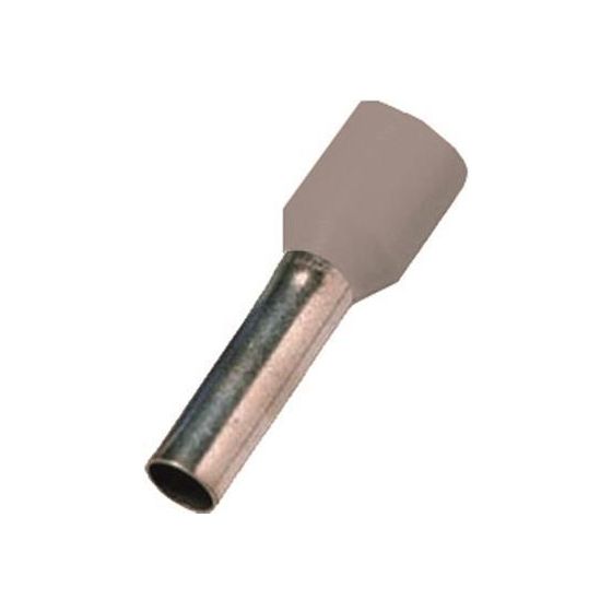 Intercable Aderendhülse DIN46228T4 2,5mm2 12mm, 2,5mm2, Kupfer, Grau