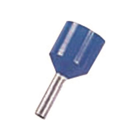 Intercable Aderendhülse kurzschlußsicher ICIAE1612K, 16mm2 12mm, Kupfer, Blau