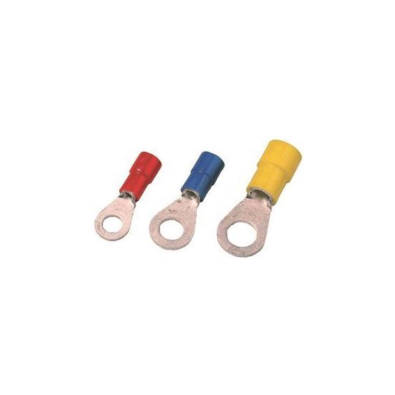 Intercable Quetschkabelschuh ICIQ24 Ringform, 1,5-2,5mm2, M4, 18mm, Kupfer, Blau