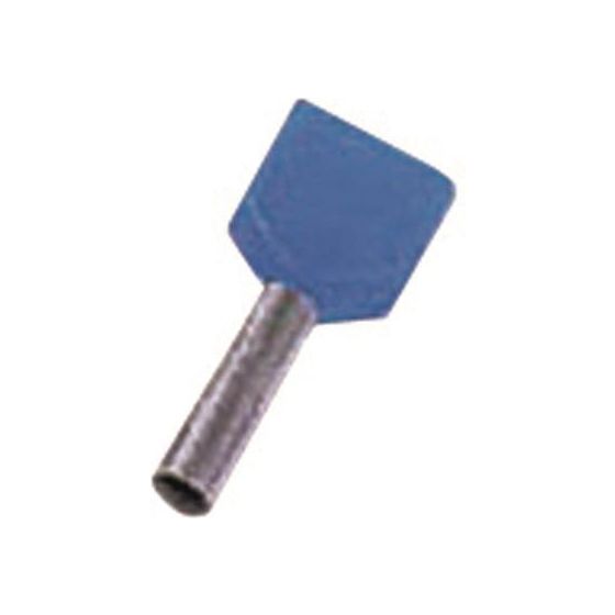 Intercable Zwillings-Aderendhülse ICIAE210Z, 2x2,5mm2 10mm, Kupfer/PP, Blau
