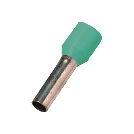 Intercable Aderendhülse DIN46228T4, 0,34mm2 8mm, Kupfer/Polypropylen, Türkis