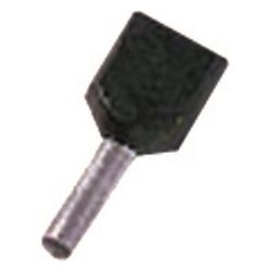 Intercable Zwillings-Aderendhülse ICIAE1512Z, 2x1,5mm2, 12mm, Kupfer, Schwarz... INTERCABLE-180760 8014212202574 (Abb. 1)