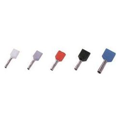 Intercable Zwillings-Aderendhülse ICIAE058Z, 0,5mm2 8mm, Kupfer, Weiß... INTERCABLE-180737 8014212202475 (Abb. 1)