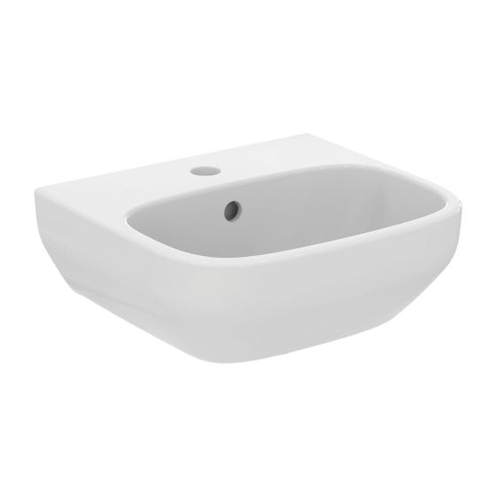 Ideal Standard Handwaschbecken i.life A 1 Hahnloch mit Überlauf 400x360x150mm Weiß
