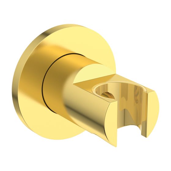 Ideal Standard Wandhalter Idealrain runde Rosette für Handbrause Brushed Gold