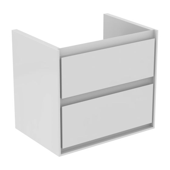 Ideal Standard WT-USchrank Connect Air Cube, 2 Auszüge, 580x409x517mm, Weiß glatt und matt