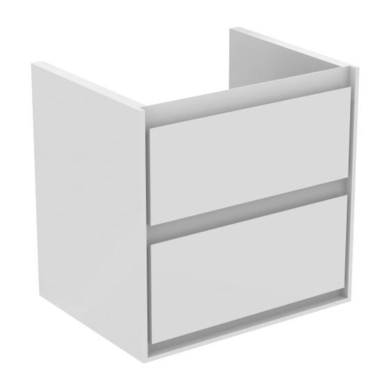 Ideal Standard WT-USchrank Connect Air Cube, 2 Auszüge, 530x409x517mm, Weiß glatt und matt