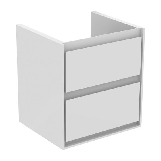 Ideal Standard WT-USchrank Connect Air Cube, 2 Auszüge, 480x409x517mm, Weiß glatt und matt