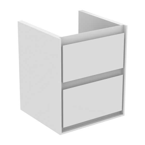 Ideal Standard WT-USchrank Connect Air Cube, 2 Auszüge, 430x402x517mm, Weiß glatt und matt