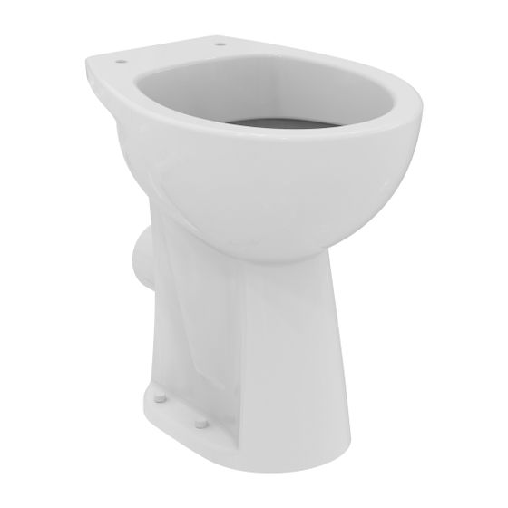 Ideal Standard Standtiefspül-WC Eurovit, erhöht, Abgang außen waagr., 355x480x470mm, Weiß