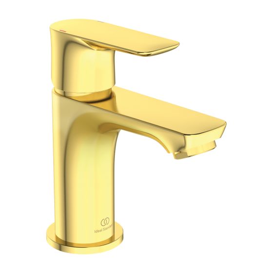 Ideal Standard Waschtisch-Armatur Connect Air, Piccolo, 5l/min., ohne Ablgarn., Ausld.90mm, Brushed Gold