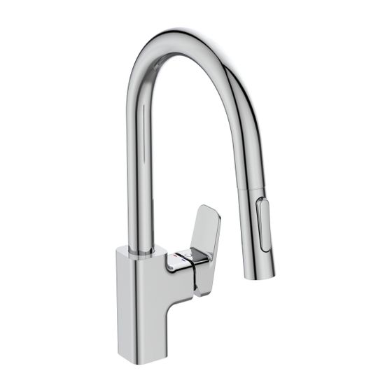 Ideal Standard Display Küchenarmatur Ceraplan Ausld.216mm mit h.Rohrauslauf für Handbrause Chrom