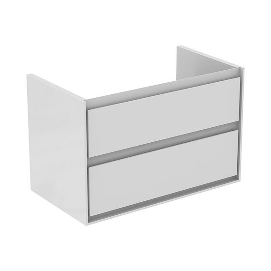 Ideal Standard Waschtischunterschrank Connect Air, 2 Auszüge, 800x440x517mm, Weiß glatt und matt