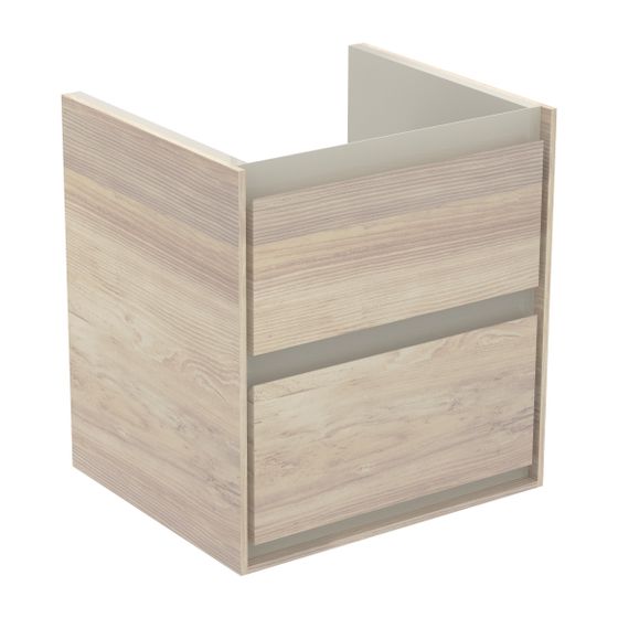 Ideal Standard WT-USchrank Connect Air Cube, 2 Auszüge, 480x409x517mm, Pinie hell Dekor und Beige matt