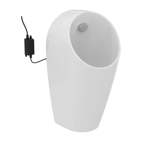 Ideal Standard E-Urinal Sphero Maxi, für Netzanschluss, Zulauf hinten, 300x300x620mm, Weiß