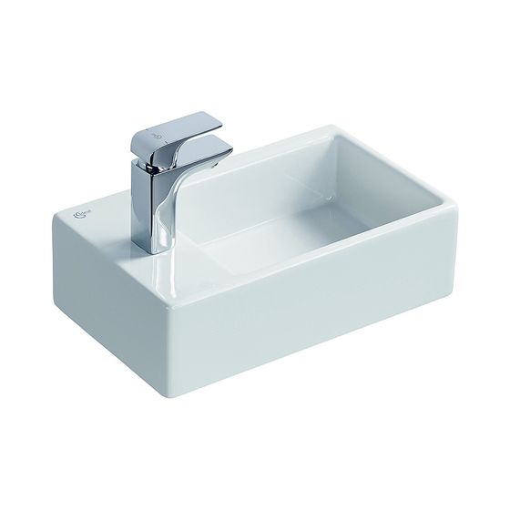 Ideal Standard Handwaschbecken Strada, 1 Hahnloch, links, ohne Überlauf 450x270x130mm, Weiß mit IP