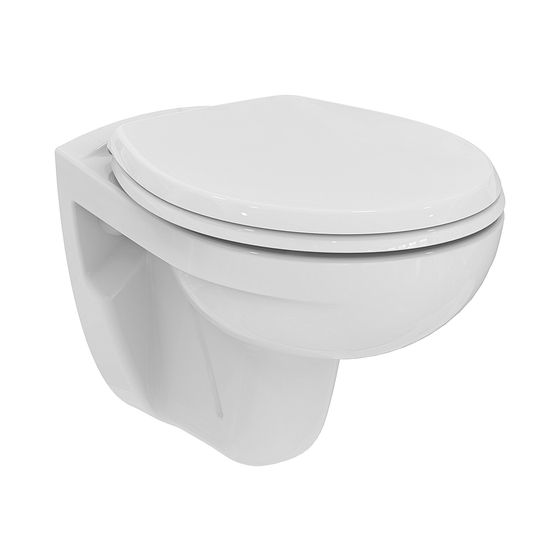 Ideal Standard Wand-T-WC-Kombipaket Eurovit, randlos, mit Softclosing, 355x520x350mm, Weiß