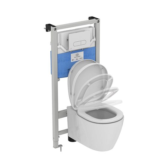 Ideal Standard Bundle WC-Element ProSys, WC Connect und Platte Oleas M1 Weiß
