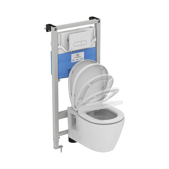 Ideal Standard Bundle WC-Element ProSys, WC RimLS Connect und Platte Oleas M1 Weiß