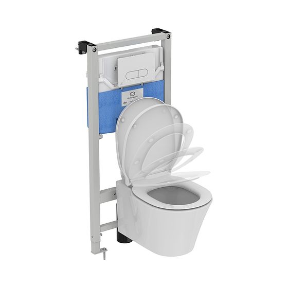 Ideal Standard Bundle WC-Element ProSys, WC Connect Air und Platte Oleas M1 Weiß