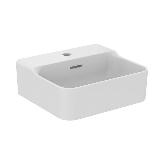 Ideal Standard Handwaschbecken Conca 1 Hahnloch, mit Überlauf 400x350x165mm geschliffen Weiß mit IP