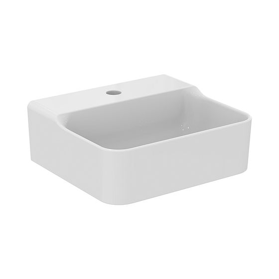 Ideal Standard Handwaschbecken Conca, 1 Hahnloch, ohne Überlauf 400x350x145mm, Weiß
