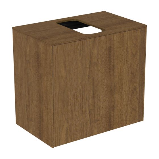 Ideal Standard Waschtisch-Unterschrank Conca, 1 Auszug, mit mi.Ausschnitt, 602x373x550mm, Walnuss Dunkel