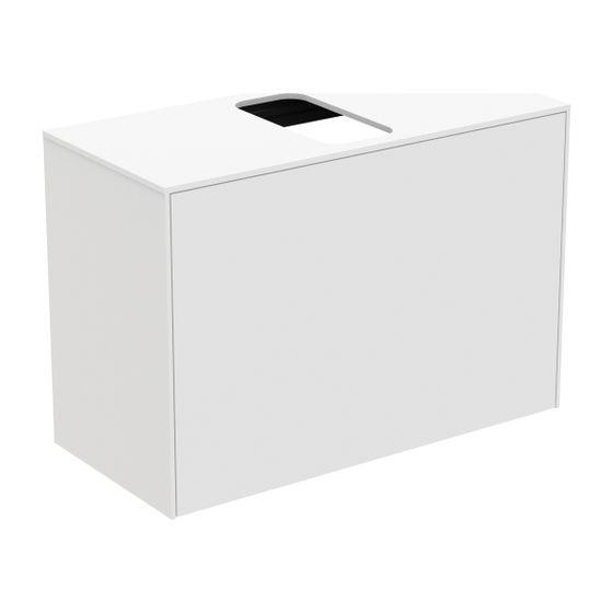 Ideal Standard Waschtisch-Unterschrank Conca, 1 Auszug, mit mi.Ausschnitt, 802x373x550mm, Weiß