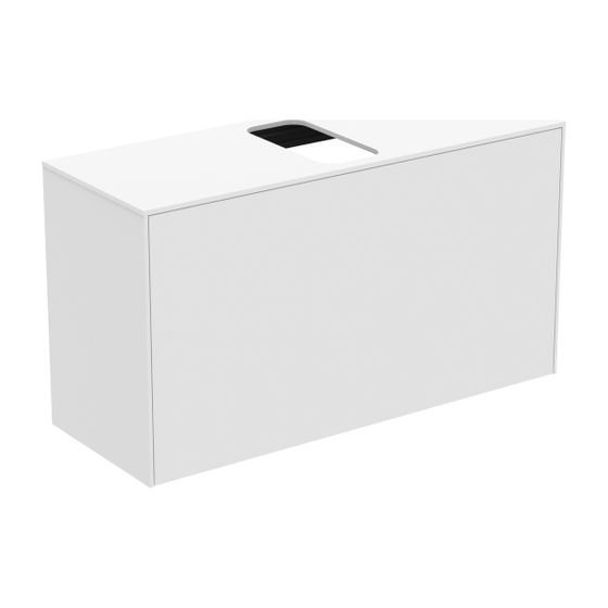 Ideal Standard Waschtisch-Unterschrank Conca, 1 Auszug, mit mi.Ausschnitt, 1002x373x550mm, Weiß