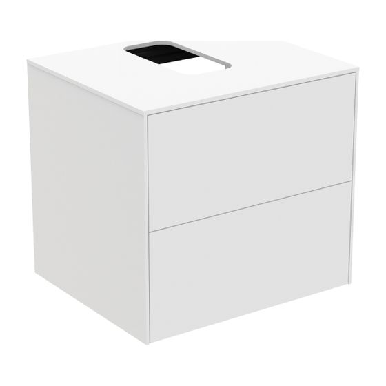Ideal Standard Waschtisch-Unterschrank Conca, 2 Auszüge, mit mi.Ausschnitt, 602x505x550mm, Weiß
