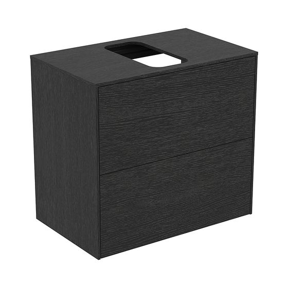 Ideal Standard Waschtisch-Unterschrank Conca, 2 Auszüge, mit mi.Ausschnitt, 602x373x550mm, Eiche geflammt