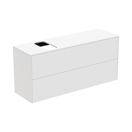 Ideal Standard Waschtisch-Unterschrank Conca, 2 Auszüge, mit Ausschnitt, 1202x373x550mm, Weiß