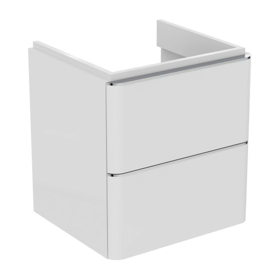 Ideal Standard Waschtisch-Unterschrank Adapto, 2 Auszüge, 470x410x490mm, Hochglanz weiß lackiert